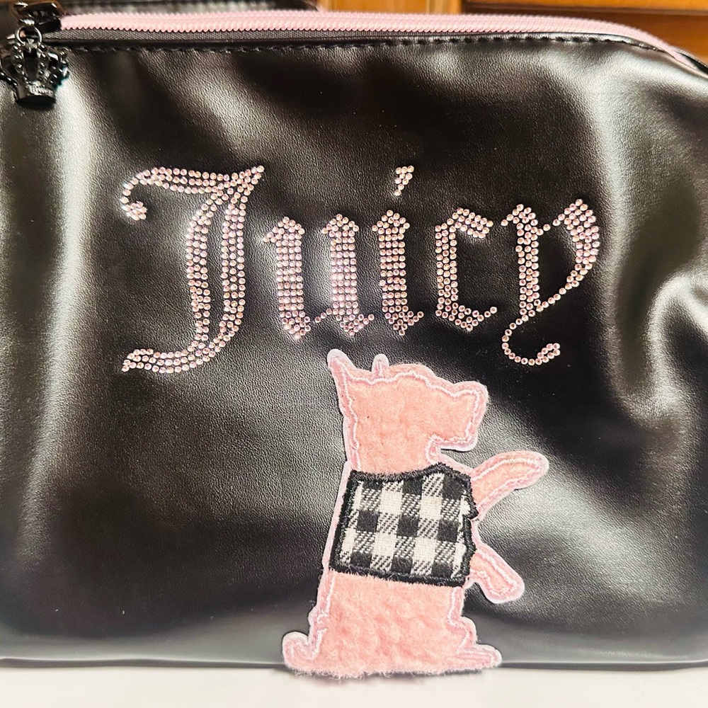 Juicy Couture Black Bag with Pink Dog Design